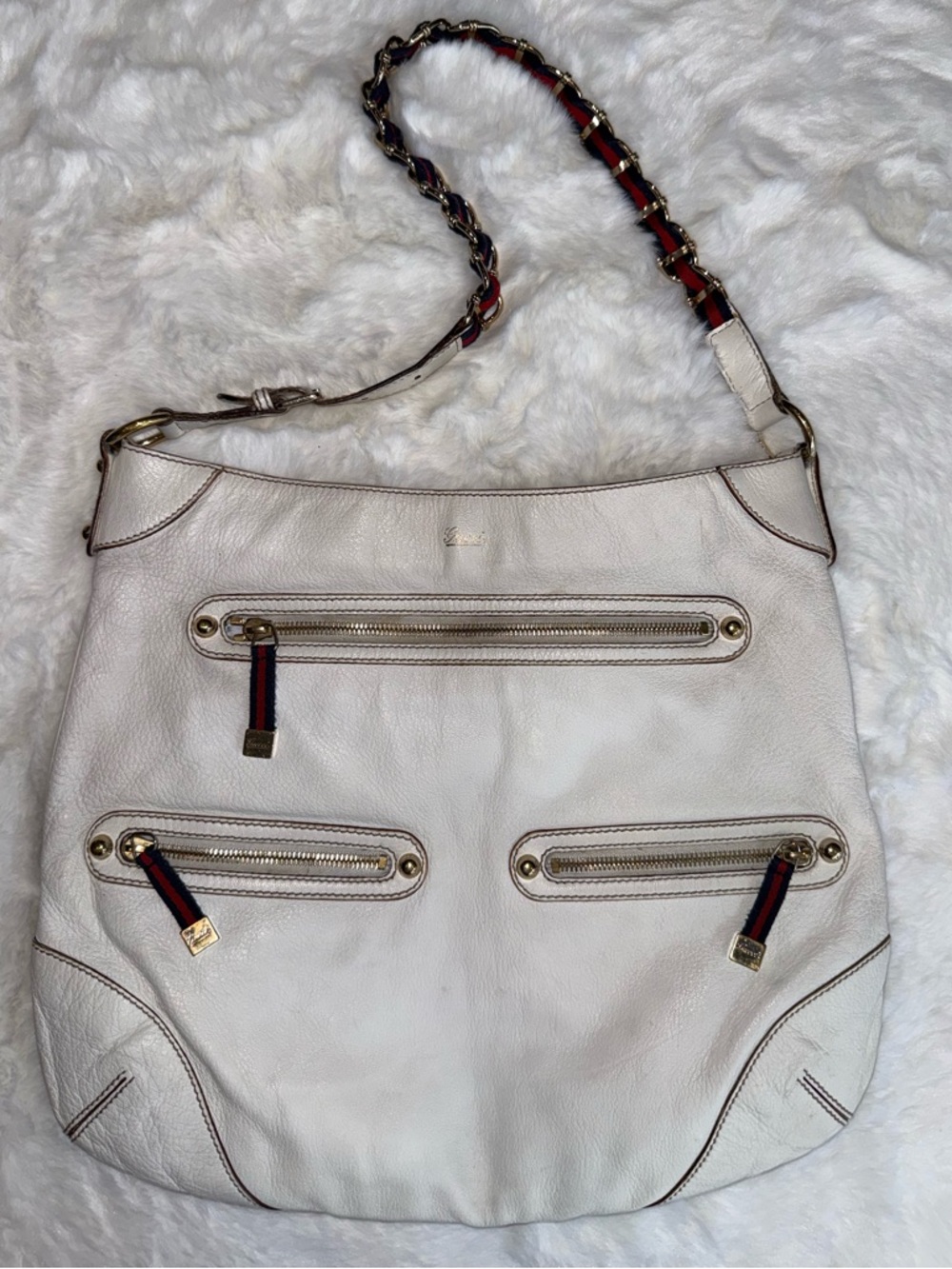 Gucci Capri Ranch Leather Hobo Chain Bag - Picture 2 of 14